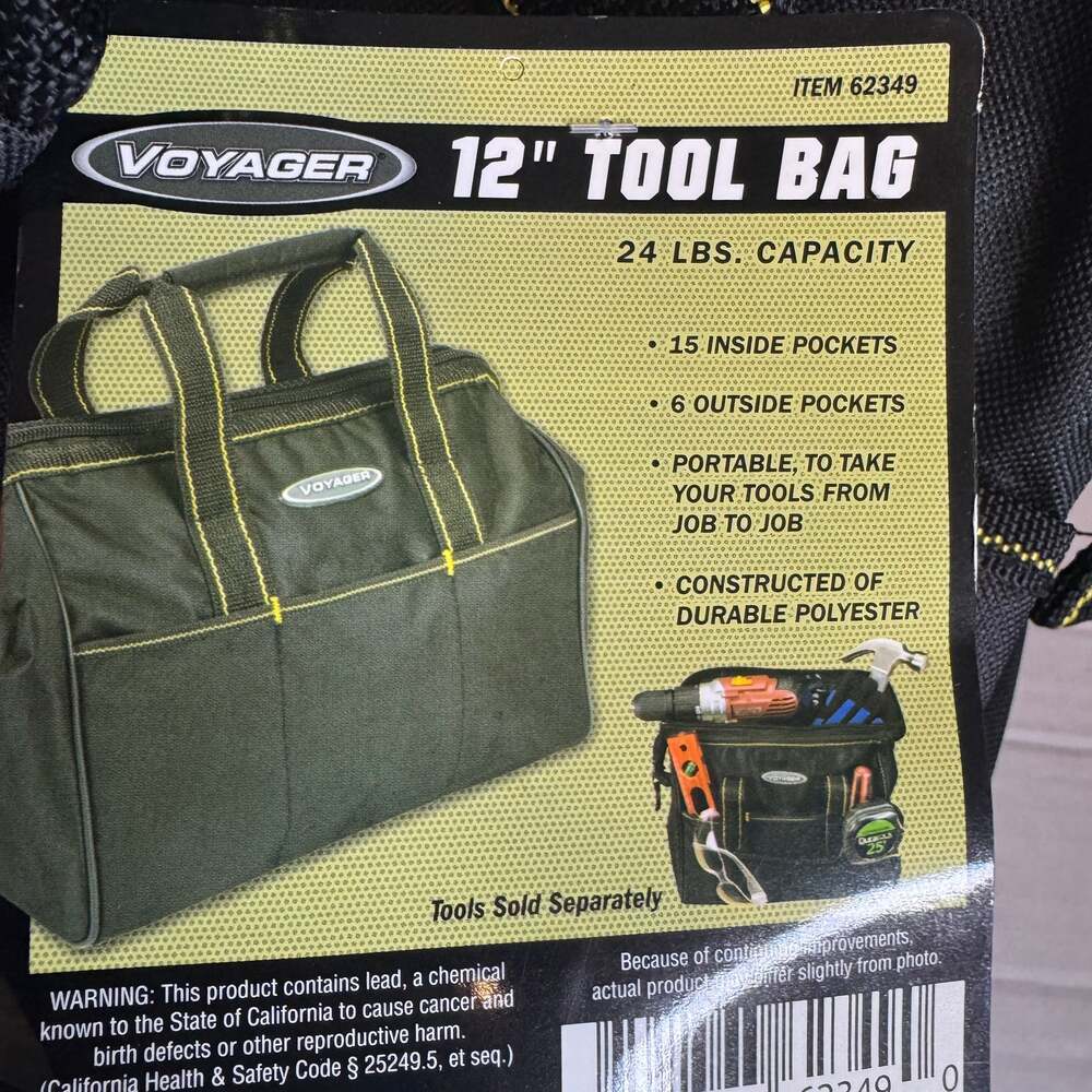 Voyager 12-Inch Portable Tool Bag with 21 Pockets and 24lb Capacity - Picture 4 of 4